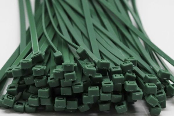 2.5mm x 200mm Dark Green Cable Ties 100pcs